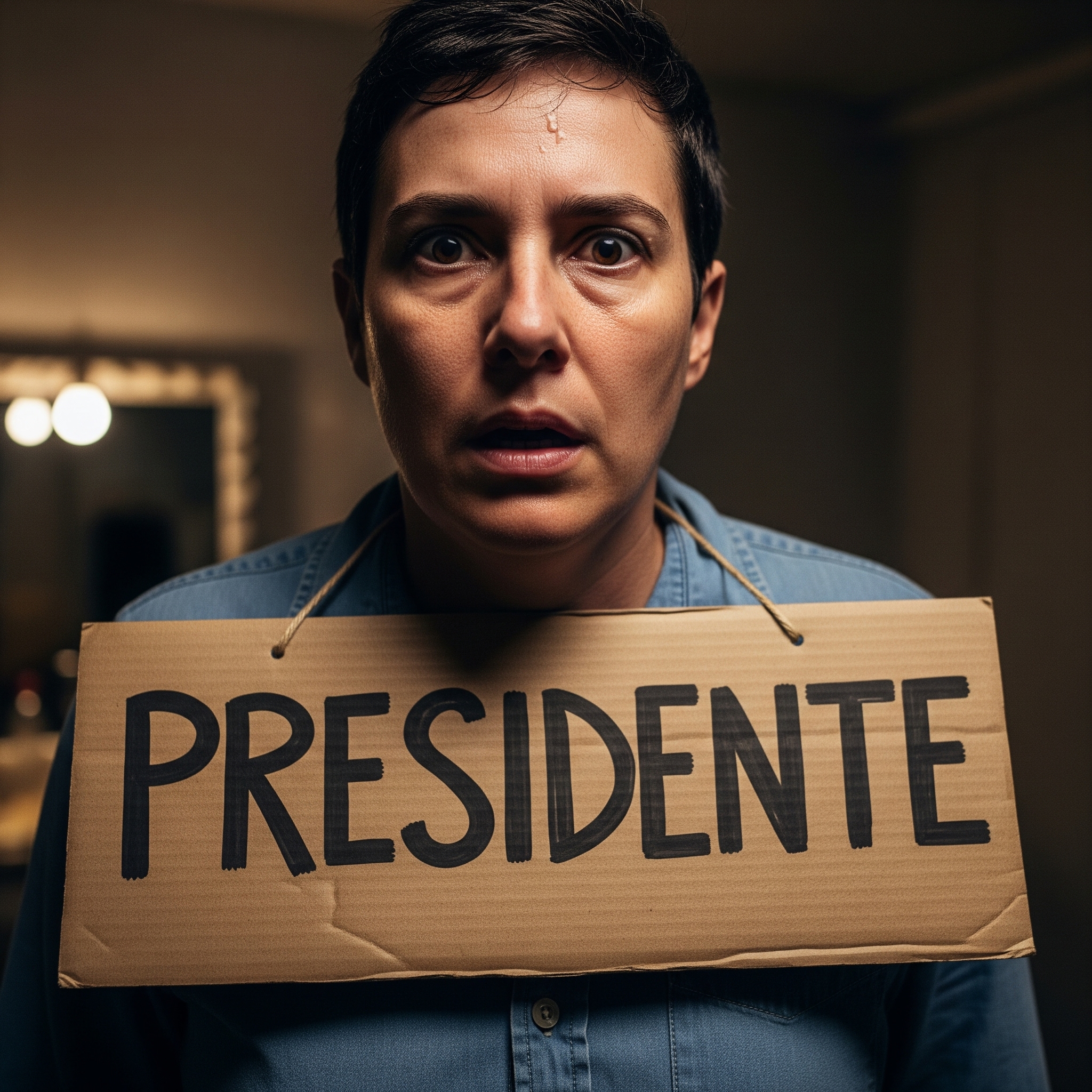 Presidente de comunidad, asustado