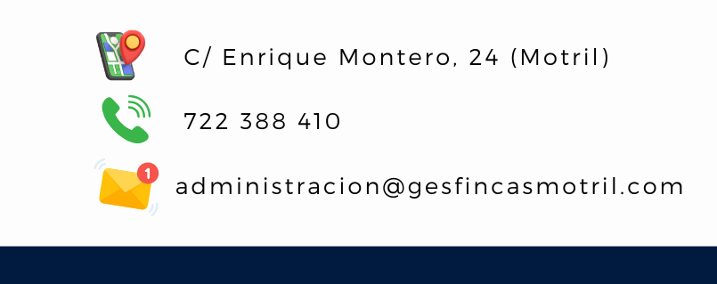 Datos de contacto del administrador de fincas