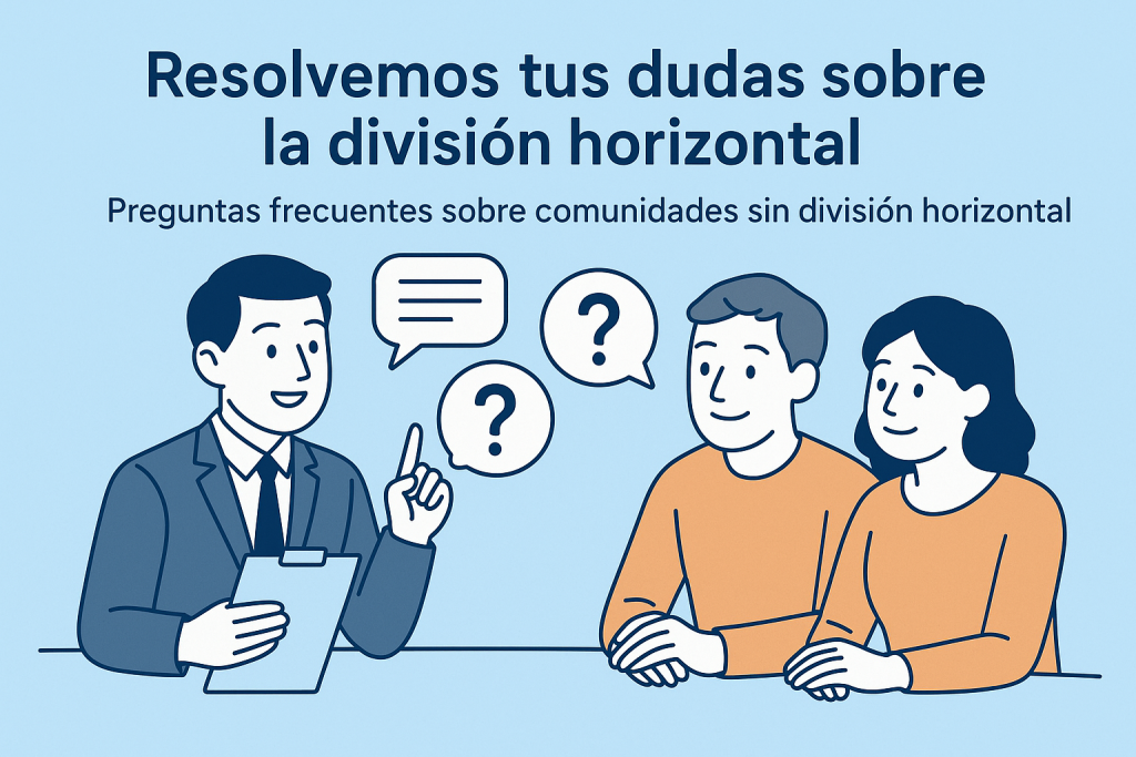 Administrador de fincas resolviendo dudas sobre comunidad de propietarios